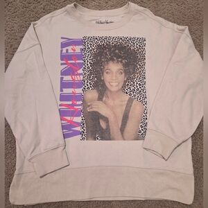 Whintey Houston Leopard Crewneck Pullover Sweatshirt